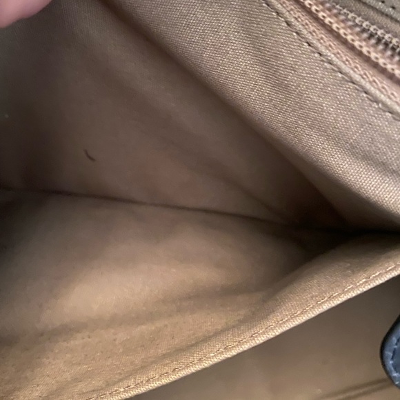 Frye large denim / leather tote NAVY new without tags - Picture 14 of 16